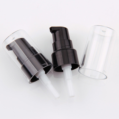 가득 찬 투명 커버와 20MM 검은 화장 로션 펌프를 매끄럽게 하세요