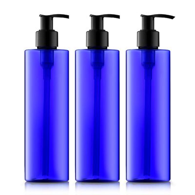 액체를 위한 펌프와 갈색인 푸른 PET 200ML 리필러블 로션 컨테이너