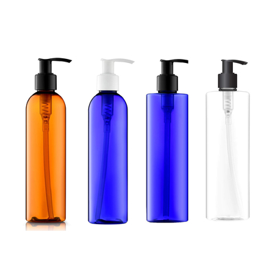 액체를 위한 펌프와 갈색인 푸른 PET 200ML 리필러블 로션 컨테이너